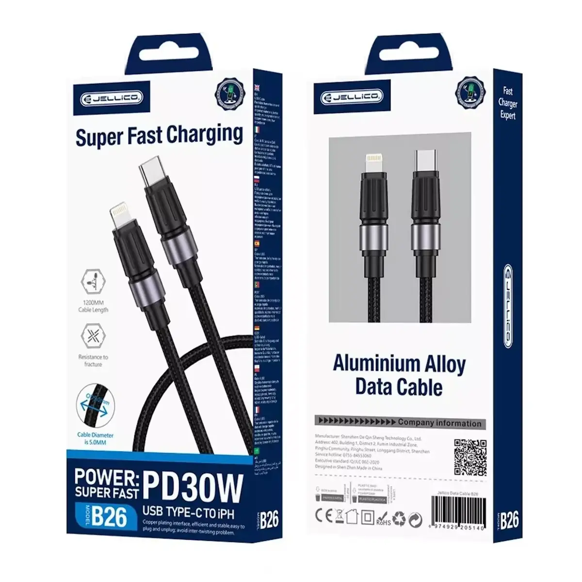 USB-C кабель Jellico B26 60W PD 1 м Photo 8