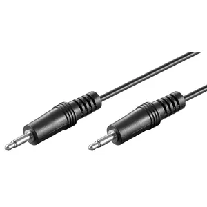 GOOBAY AUX audio cable 3.5 mm mono, male‑to‑male, 1.5 m, AWG 29, black