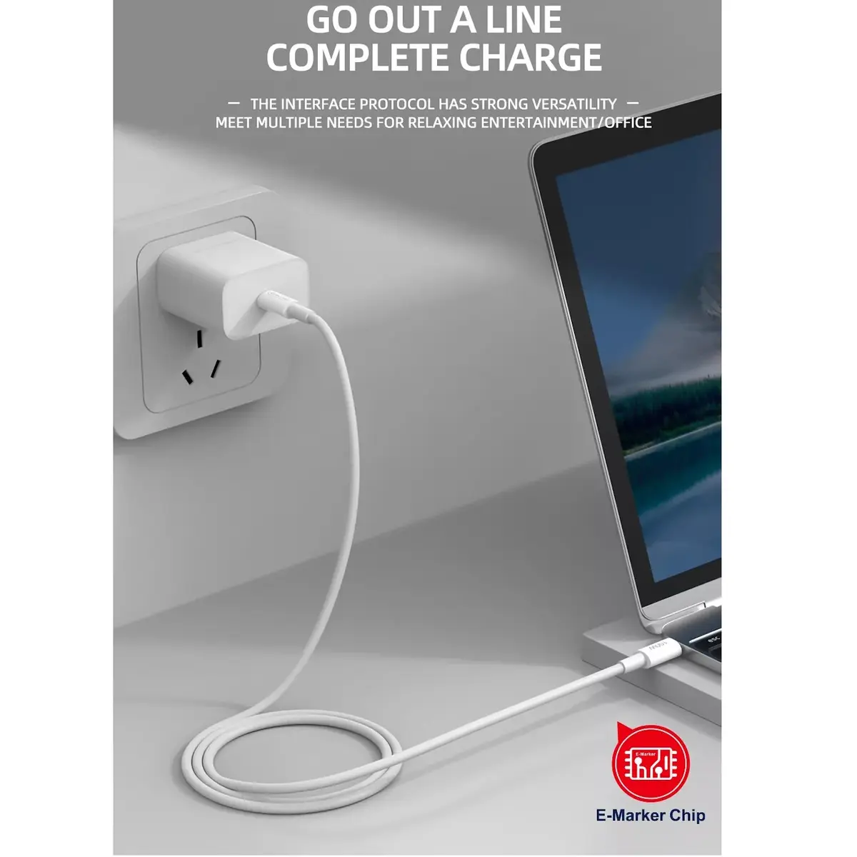 Кабель USB-C–USB-C Jellico B22 100 Вт 1 м Photo 4