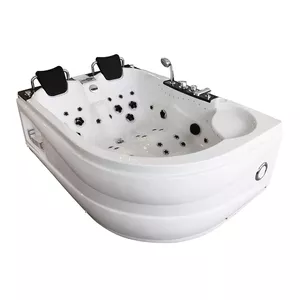 Bathtub AMUE AMUS-1062L Double 180x120 cm — massage tub, left drain