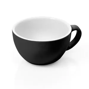 Porcelain cup WAS Cup ITALIA TASE 280 ml Black/White, 280 ml capacity