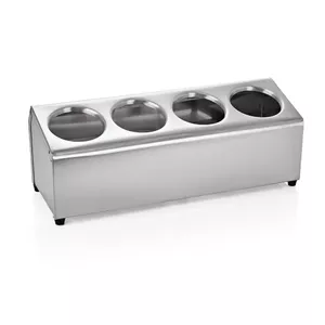 Storage container WAS DE1231595104 cylinder 45×17×18 cm with 4 compartments