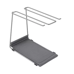 Glass dryer METALTEX CALIX IT0132.30.42 27×17×27 cm grey metal with microfiber drying mat