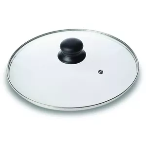 Glass Lid NAVA GR0210-103-122, 26 cm, tempered glass with steam vent and stainless steel rim