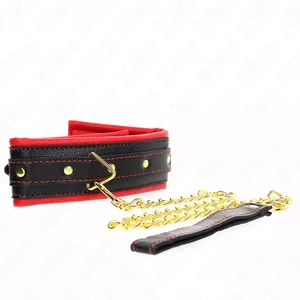 Necklace KINK COLLAR & GAG Model 2 adjustable 37–54 cm, sponge imitation leather strap