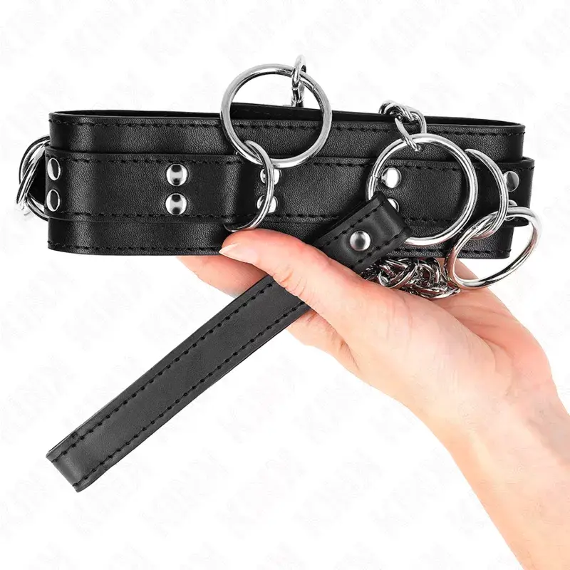 KINK COLLAR & GAG Ошейник-ожерелье 3 кольца D-240808 Photo 5