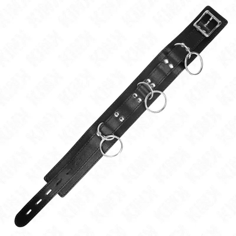 KINK COLLAR & GAG Ошейник-ожерелье 3 кольца D-240808 Photo 6