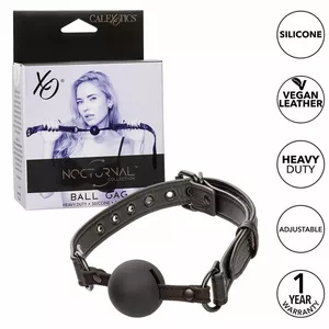 Кляп CALEXOTICS Nocturnal D-241421 — силиконовый шаровой кляп, чёрный