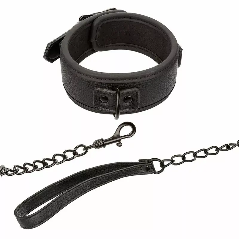 Leather Collar & Leash CALEXOTICS Nocturnal Photo 3