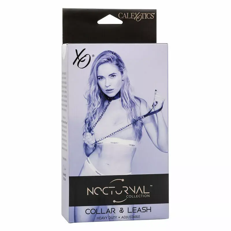 Leather Collar & Leash CALEXOTICS Nocturnal Photo 7
