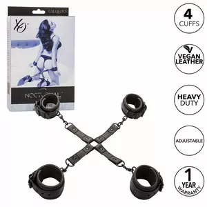Бондаж CALEXOTICS NOCTURNAL HOG TIE CONNECTOR CUERO AJUSTABLE BLACK