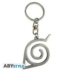 3D Keychain ABYstyle NARUTO SHIPPUDEN Konoha Silver Metal 50x41mm