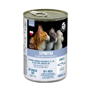 Wet cat food PetRepublic Kawałki w sosie ze szprotką, 400 g