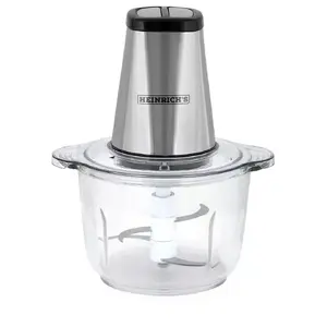 Электрический измельчитель HEINRICH'S HMZ 8850, 500 Вт, чаша 2 л, 4 лезвия, технополимер, серебристый