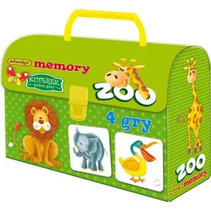 Детская игра Adamigo Gra Kuferek Zoo Memory — карточная игра на запоминание