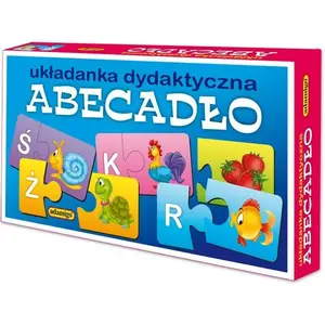 Alphabet Puzzle wooden learning toy Adamigo 3037 – letter-shaped pieces for early literacy