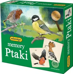 Galda spēle Adamigo Game Memory Birds — atmiņas kāršu spēle ģimenei
