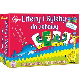 Educational puzzle Abino Letters and syllables – wooden letter and syllable matching set