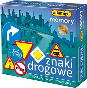 Игра- память Adamigo Дорожные знаки — карточная игра для памяти, модель 7318