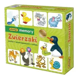Galda spēle Adamigo Game Memory Animals — bērnu atmiņas pāru spēle, MPN 7370