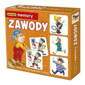 Galda spēle Adamigo Game Memory Professions – atmiņas spēle ar profesijām, 7387