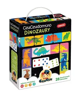 CzuCzu Dominoes Dinosaur s — детская домино с изображениями динозавров, 28 деревянных фишек