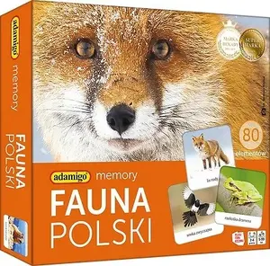 Galda spēle atmiņas pāru meklēšana — Adamigo Memory Game «Polish Fauna» (bērnu attīstoša atmiņas spēle)