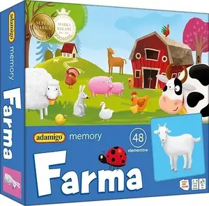 Galda spēle Adamigo Game Memory farm – atmiņas spēle ģimenei, modelis 7875