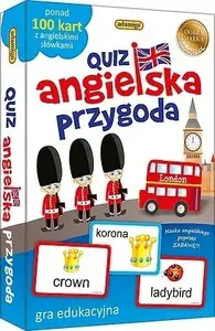 Board game Adamigo Quiz game English Adventure — party quiz in English, ages 10+, 2–6 players