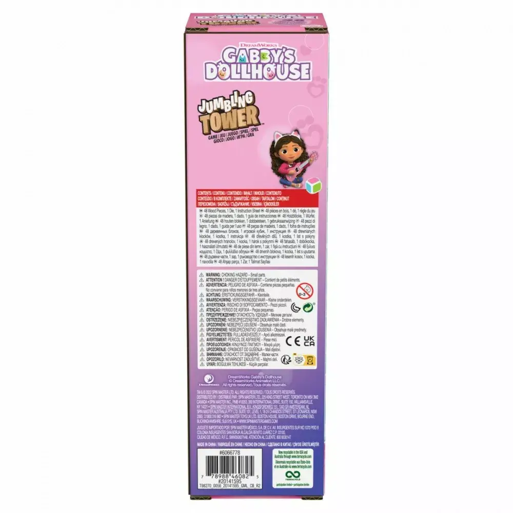 spinmaster Gabby’s Dollhouse Jumbling Tower — wooden Jenga game Photo 4
