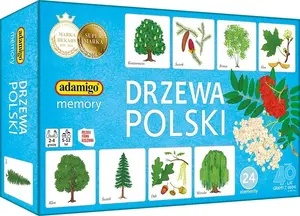 Memory game Adamigo Trees of Poland – matching card game, educational family board game