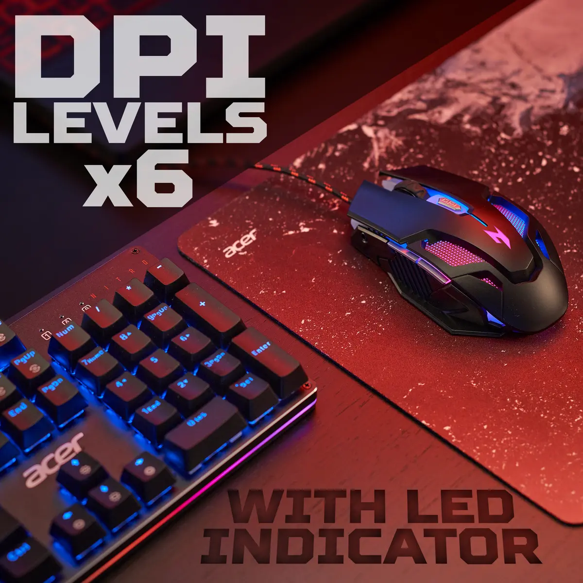 Проводная мышь Acer Nitro Gaming Mouse II NMW200 Photo 5