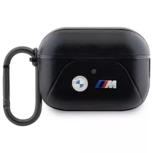 Protective case BMW for AirPods Pro 2 BMAP222PVTK — Black curved-line design