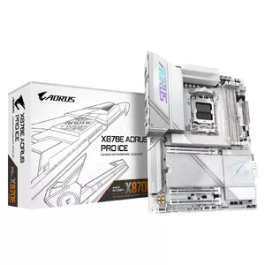Mātesplate GIGABYTE X870E AORUS PRO ICE — AMD X870E, Socket AM5, ATX, DDR5, 4×DIMM, Wi‑Fi 7, 2.5Gb LAN