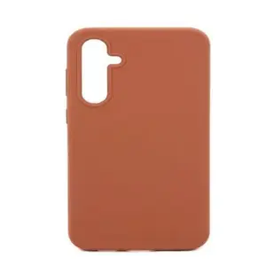 Protective soft-touch silicone case Evelatus for Samsung Galaxy S24 Ultra — brown