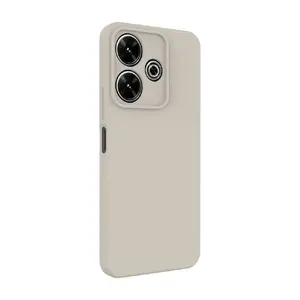 Чехол Soft Touch Silicone connect для Xiaomi Redmi Note 13 4G — премиум серебристый