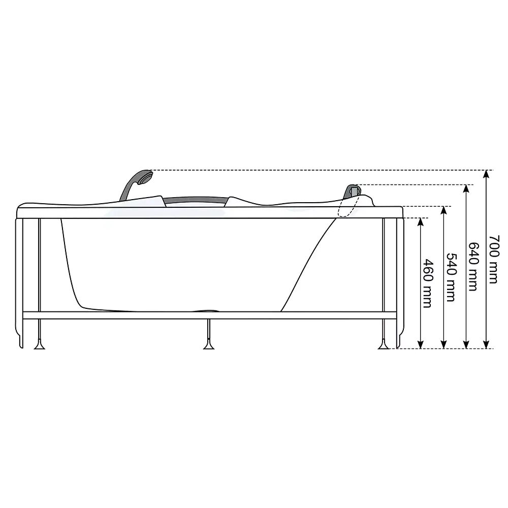 AMUE AMO-0204 massage bathtub 150×83 cm Photo 8
