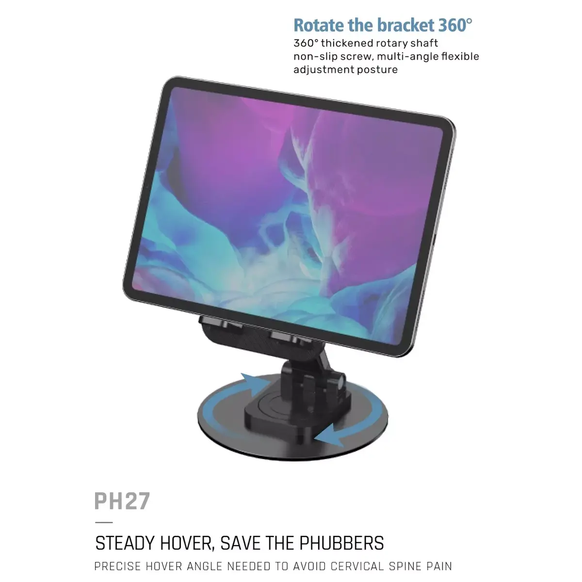 Desk holder Jellico PH27 — folding 360° stand Photo 2