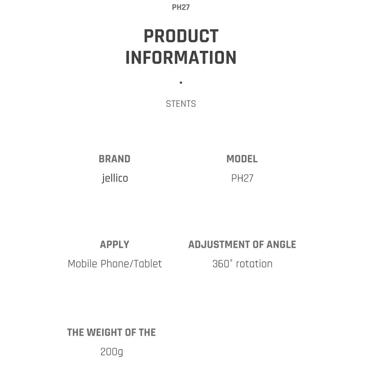 Desk holder Jellico PH27 — folding 360° stand Photo 3