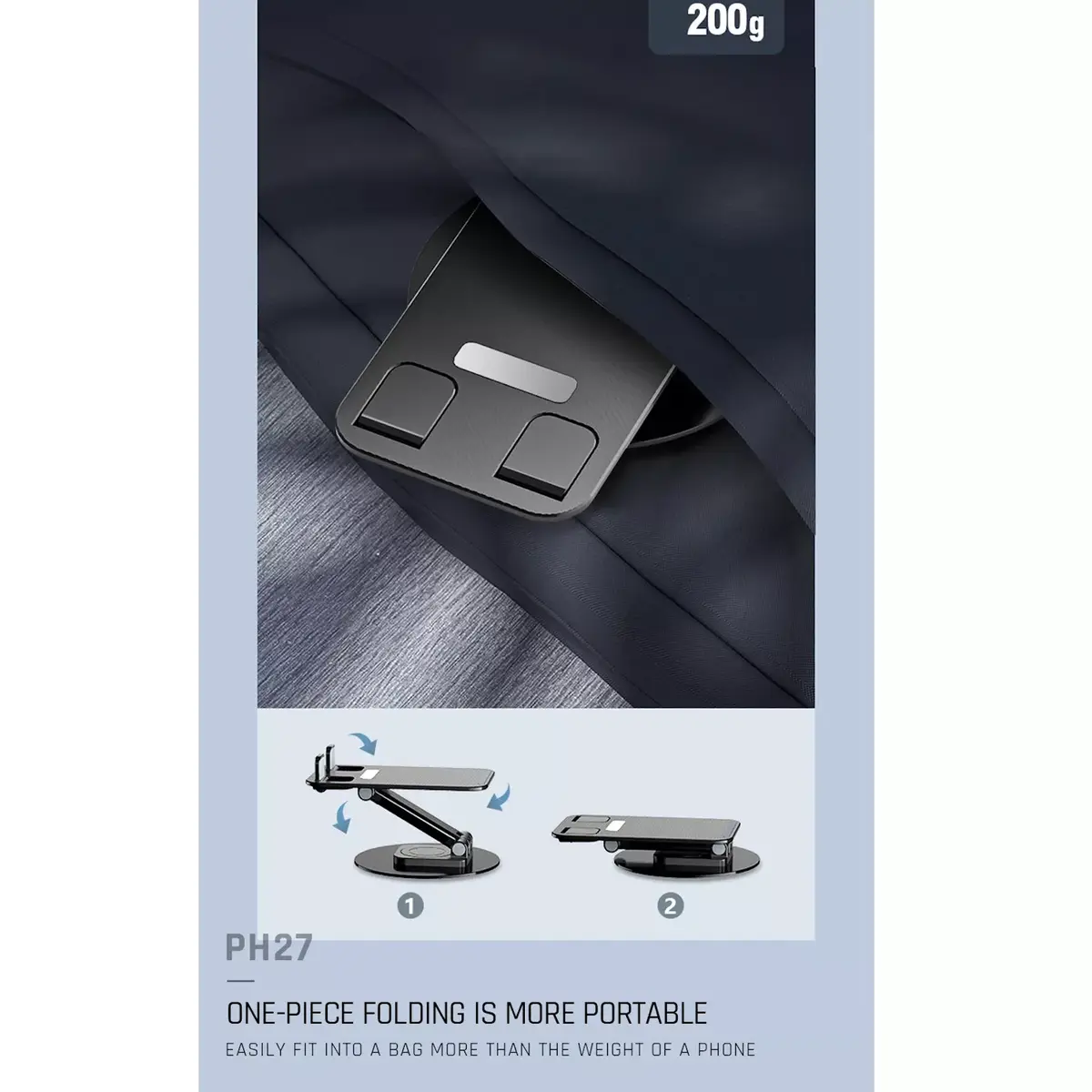 Desk holder Jellico PH27 — folding 360° stand Photo 4