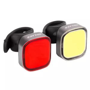 Комплект велосипедных фонарей Rock Machine One S.Light 40 USB — чёрный