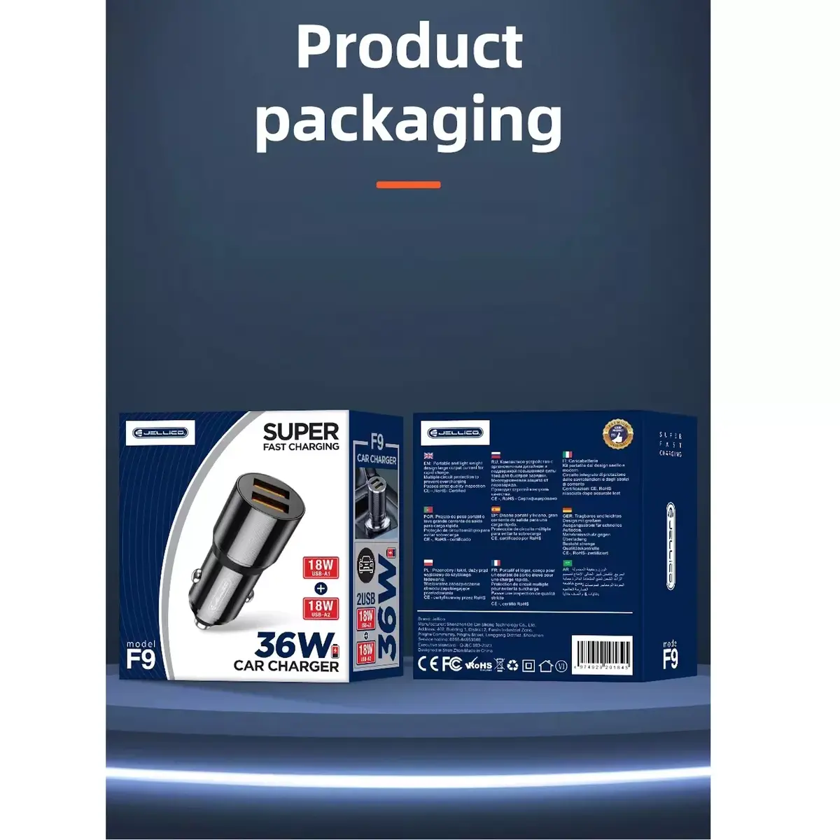 Car charger Jellico F9 36W Dual USB Photo 10