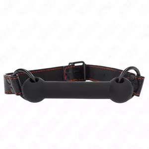 Кляп-кость KINK COLLAR & GAG, модель D-240824 — регулируемый ремешок из кожзама 41–57 см