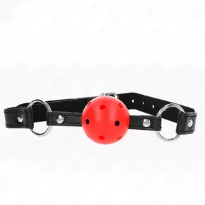 KINK - HOLLOW HARD RED BALL 4.5 CM GAG MODEL 1 63.5 X 2 CM