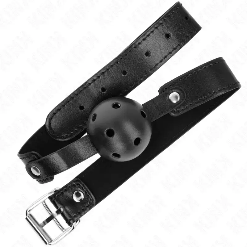 Дышащий шаровой кляп KINK COLLAR & GAG 4.5 см Photo 2