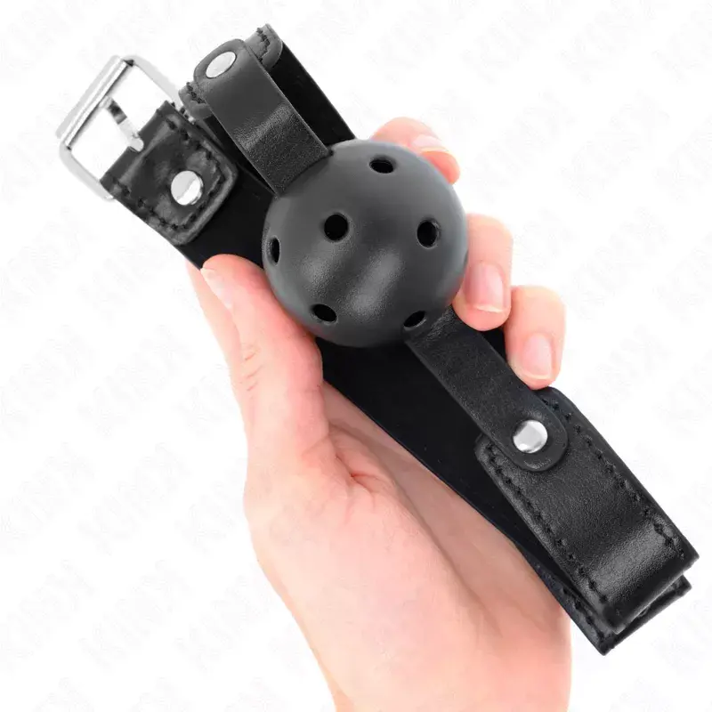 Дышащий шаровой кляп KINK COLLAR & GAG 4.5 см Photo 4