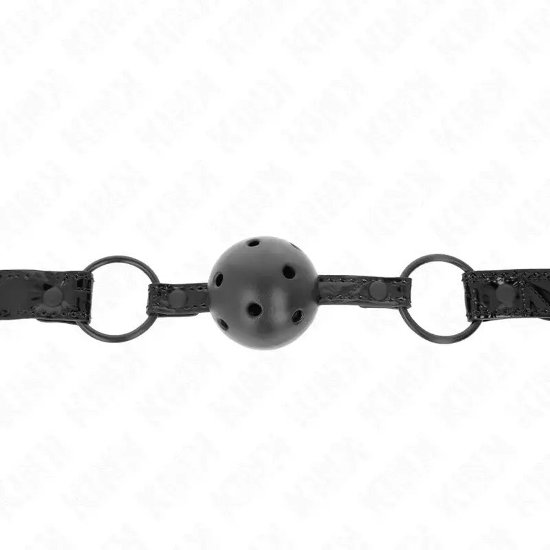 Кляп-шар KINK COLLAR & GAG 4,5 см с ромб. узором Photo 3
