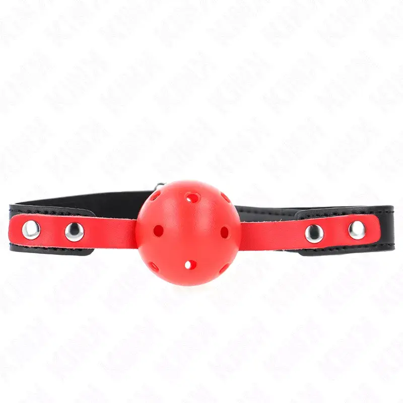 Кляп KINK COLLAR & GAG шар 4 см с регулируемым ремнём Photo 2