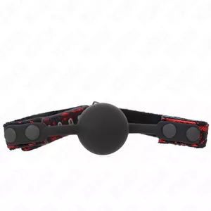Кляп KINK COLLAR & GAG KINK SCANDAL силиконовый шар 4 см, модель 1, ремень 65 x 2 см