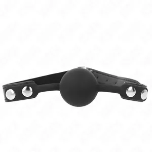 Силиконовый кляп с шариком KINK COLLAR & GAG Model 1, диаметр 4 см